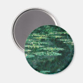 Aimant L'EAU MENSONNE EN ÉTANG VERT par Claude Monet (Recto/Verso)
