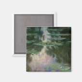 Aimant L'EAU MENSONNE EN ÉTANG VERT ROSE par Claude Monet (Recto/Verso)