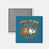 Aimant L'Éclipse Totale de Soleil Obtient Lune (Recto/Verso)