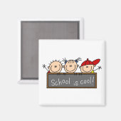 Aimant L'école c'est cool (Recto/Verso)