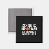 Aimant L'École De Basket-Ball Fun Est Important (Recto/Verso)