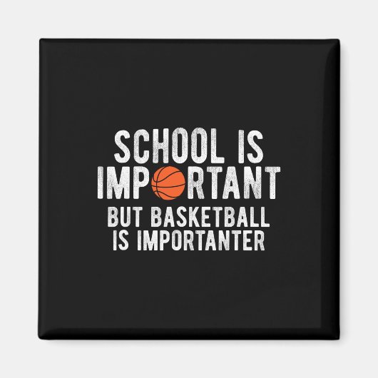 Aimant L'École De Basket-Ball Fun Est Important (Devant)