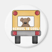 Aimant L'école est Cool Bus scolaire (Devant)
