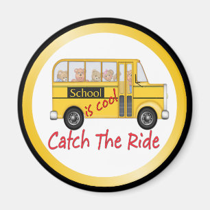 Aimant L'école est un bus scolaire Cool