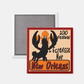 Aimant L'Ecrevisse Noir Le Black Crawfish Festival 2010 (Recto/Verso)