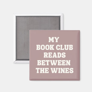 Aimant Lecteur de citation de club de lecture drôle rose