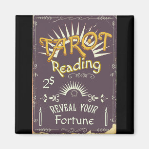 Aimant Lecteur de tarot impression vintage