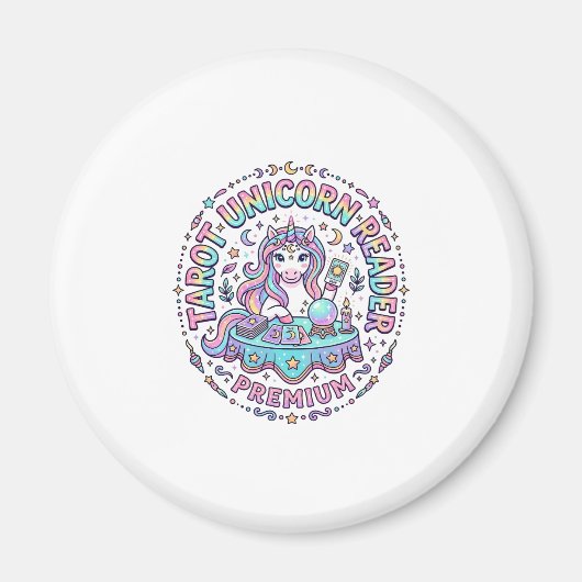 Aimant Lecteur de Tarot Licorne Premium Impression Drôle (Devant)