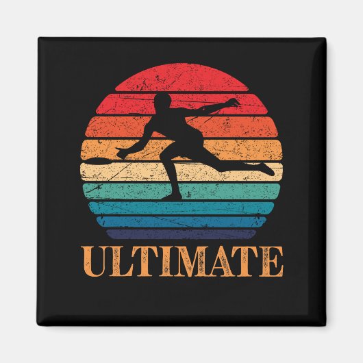 Aimant Lecteur Frisbee Retro Ultimate Lecteur Flying Disk (Devant)