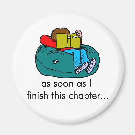 Aimant Lecteur T-shirts et cadeaux. (Devant)