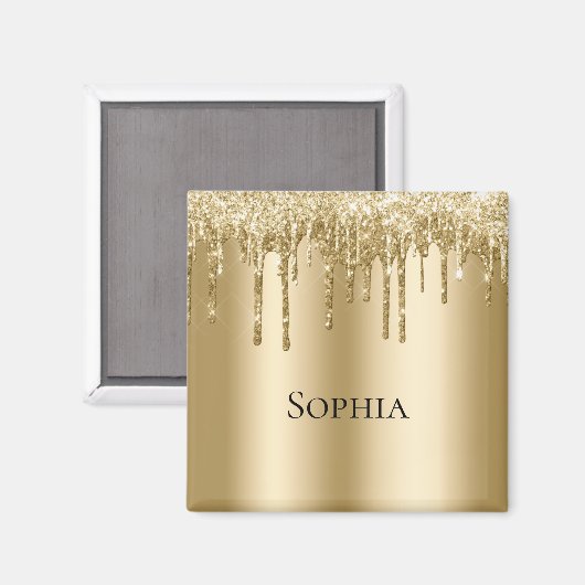 Aimant Lecteurs de Parties scintillant Glitzy Gold Sparkl (Recto/Verso)