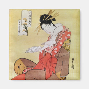 Aimant Lecture de la femme assise