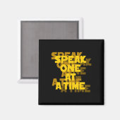 Aimant Lecture de la lèvre ASL Gesture main sourde Perte (Recto/Verso)