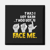 Aimant Lecture de la lèvre ASL Gesture main sourde Perte  (Devant)