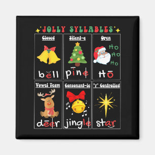 Aimant Lecture de Noël Professeur Types de syllabes Phoné
