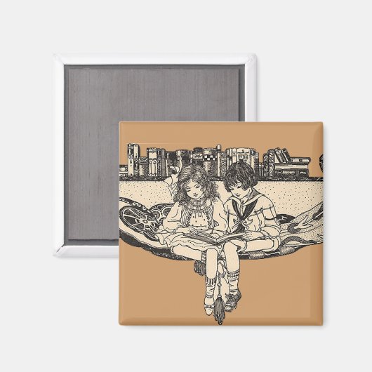 Aimant Lecture des filles et des garçons (Recto/Verso)