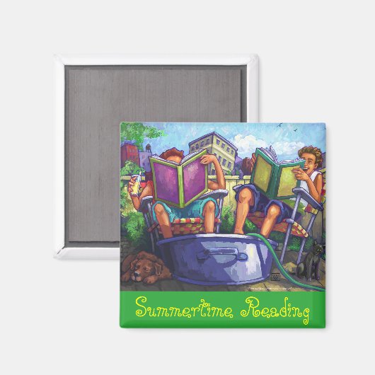 Aimant Lecture en été (Recto/Verso)
