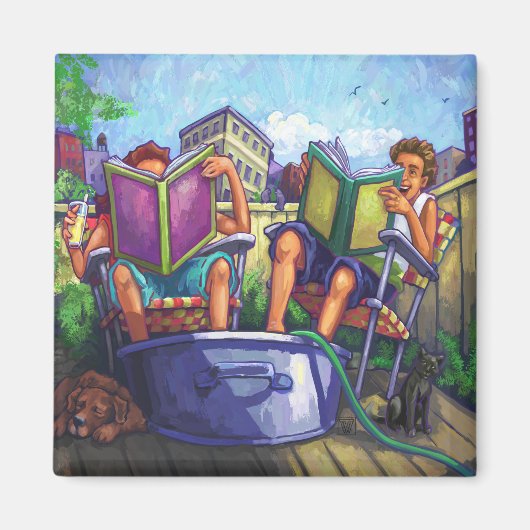 Aimant Lecture en été (Devant)