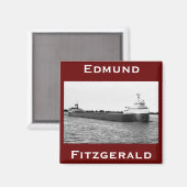 Aimant L'Edmund Fitzgerald sur la rivière St. Clair (Recto/Verso)
