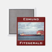 Aimant L'Edmund Fitzgerald sur la rivière St. Clair (Recto/Verso)