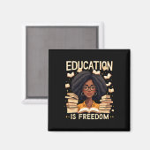 Aimant L'Éducation Est La Liberté Fière Des Enseignants A (Recto/Verso)
