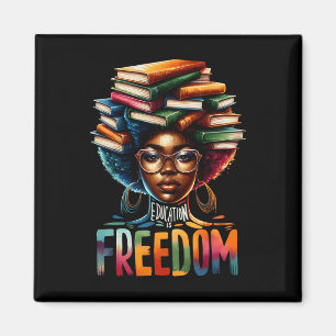 Aimant L'éducation est la liberté Noir Livres d'enseignan