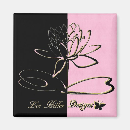 Aimant Lee Hiller Designs Accents Black Pink Gold (Devant)