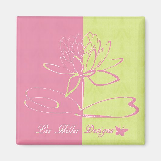 Aimant Lee Hiller Designs Logo Accents Pink Green  (Devant)
