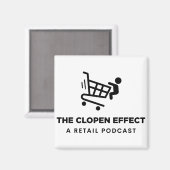 Aimant L'effet Clopen - Logo noir (Recto/Verso)