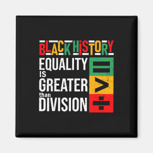 Aimant L'égalité est plus grande que la division Black Hi