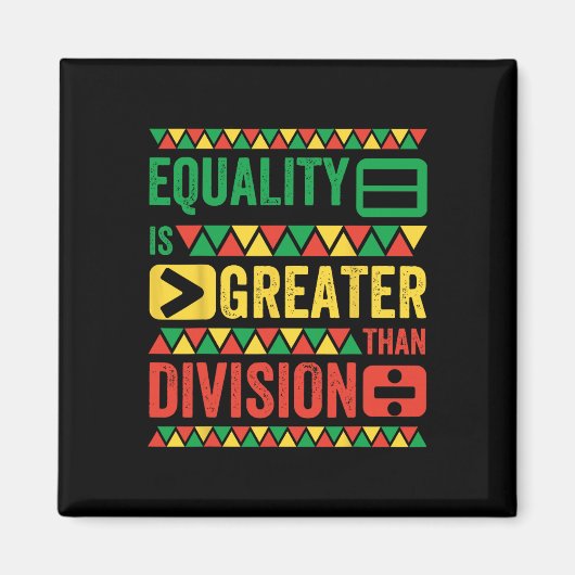Aimant L'égalité est plus grande que la division Math Bla (Devant)