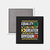 Aimant L'égalité est plus grande que la division Math Bla (Recto/Verso)