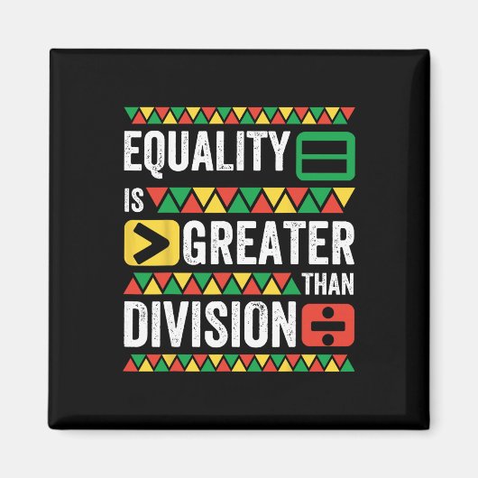 Aimant L'égalité est plus grande que la division Math Bla (Devant)