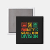 Aimant L'égalité est plus grande que la division Math Bla (Recto/Verso)