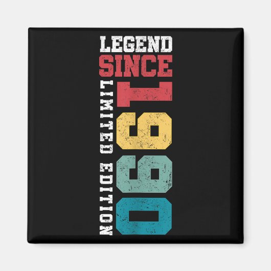 Aimant Legend Since 1990 Limited Edition 35 Year Old 35th (Devant)