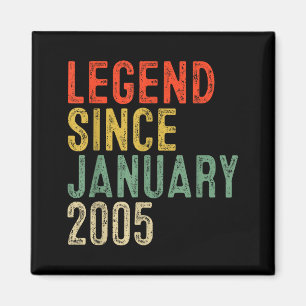 Aimant Légende depuis janvier 2005 Cadeaux d'anniversaire