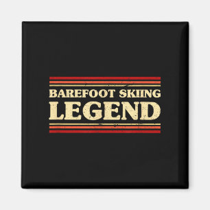 Aimant Légende du ski pieds nus Aventure sportive barefoo