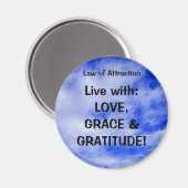 Aimant LÉGISLATION DE L'ATTRACTION Auto-Amélioration PMA  (Recto/Verso)