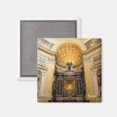 Aimant L'église Monte Cappuccini en montagne à Turin (Recto/Verso)