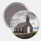Aimant L'Église Noire De Budir, Islande (Recto/Verso)