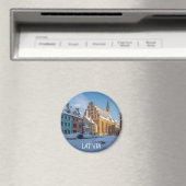 Aimant L'église Saint-Pierre en hiver à Riga, Lettonie (In Situ (Lave-vaisselle))