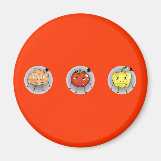 Aimant Légumes en colère (Devant)