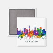 Aimant Leicester England Skyline (Recto/Verso)