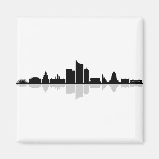 Aimant LEIPZIG Deutschland City Skyline Silhouette (Devant)