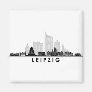 Aimant LEIPZIG University Allemagne City Skyline Silhouet
