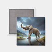 Aimant L'éléphant et l'ivoire de ce mastodon Pachyderm (Recto/Verso)
