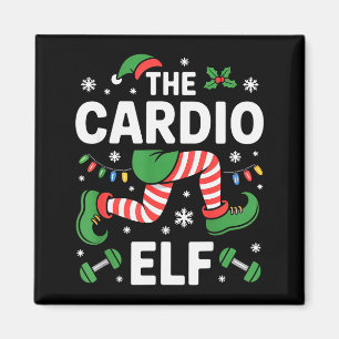 Aimant L'Elf Cardio Drôle de Fitness Noël Gym Entraînemen