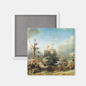 Aimant L'embarquement de Ruyter et William de Witt (Recto/Verso)