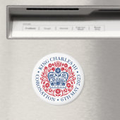 Aimant L'emblème du couronnement du roi Charles 2023 (In Situ (Lave-vaisselle))