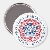 Aimant L'emblème du couronnement du roi Charles 2023 (Recto/Verso)